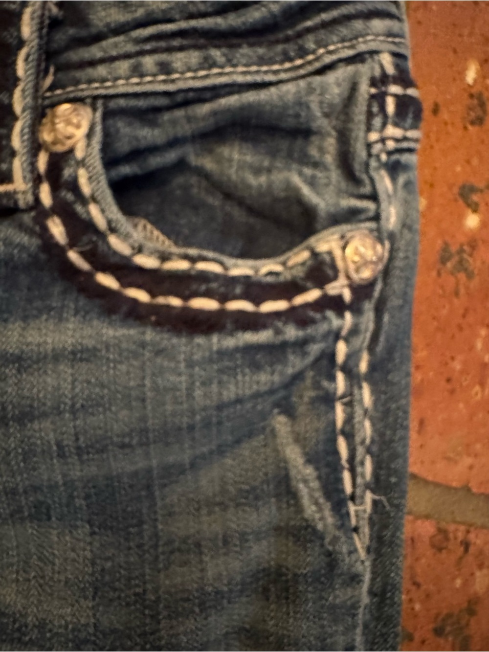 Miss Me Girls Size 10 Bootcut Jeans Rhinestone Embellished Western Y2K - Picture 5 of 14